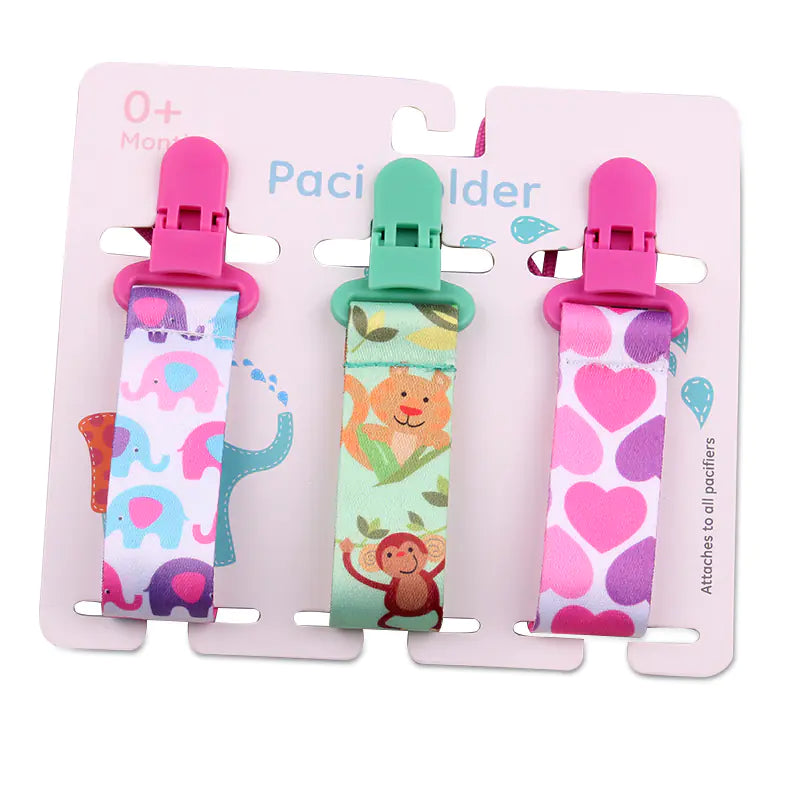 Patterned Pacifier Clip Set