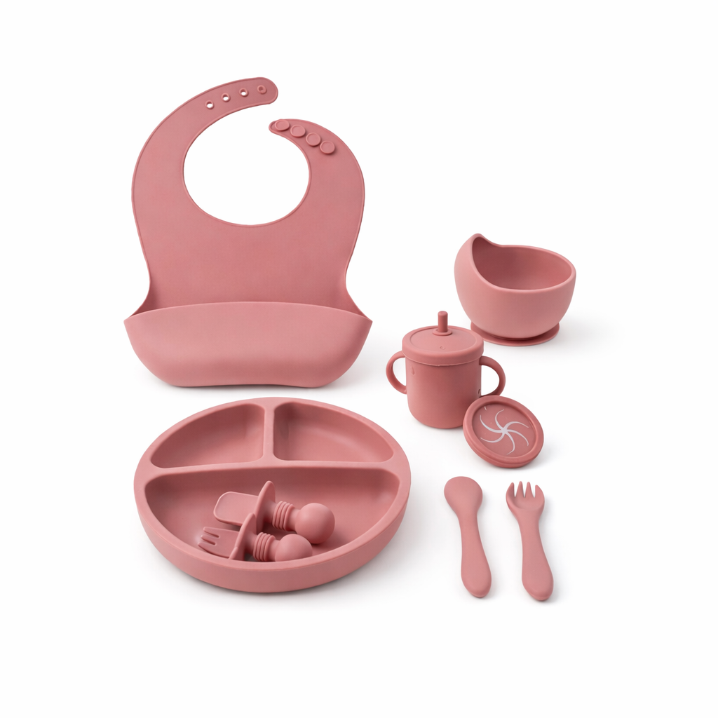 Little Eaters Starter Kit – Silicone Feeding Set (8 Pieces)