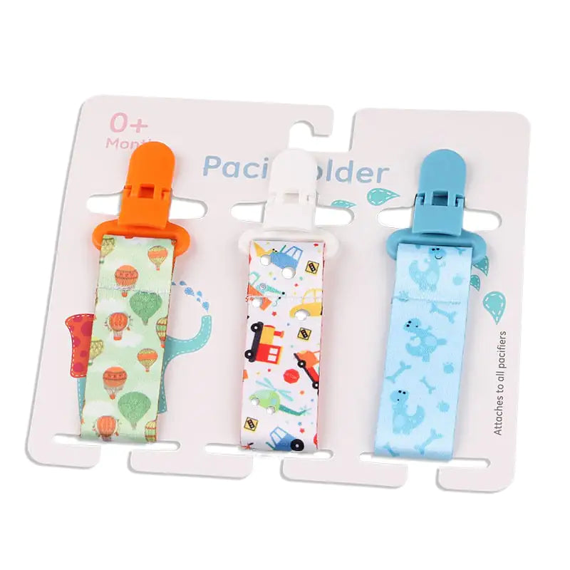Patterned Pacifier Clip Set