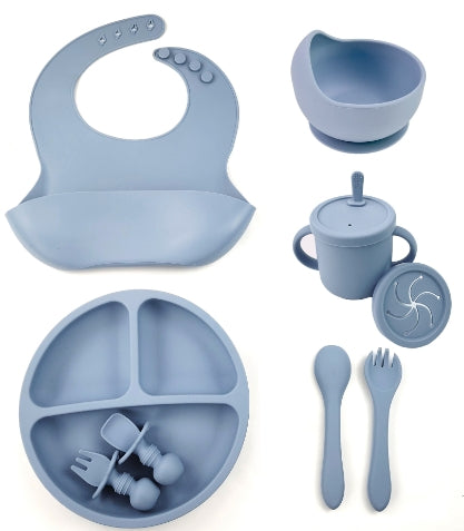 Little Eaters Starter Kit – Silicone Feeding Set (8 Pieces)