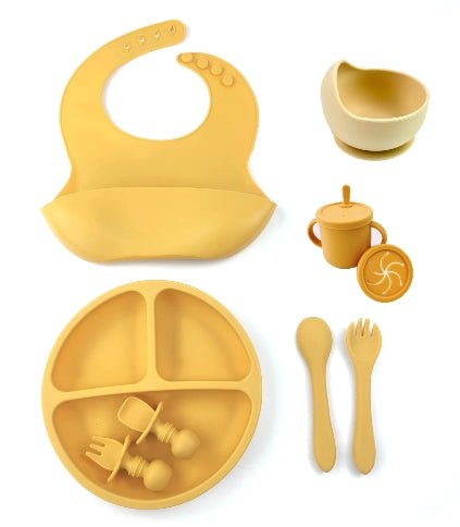 Little Eaters Starter Kit – Silicone Feeding Set (8 Pieces)